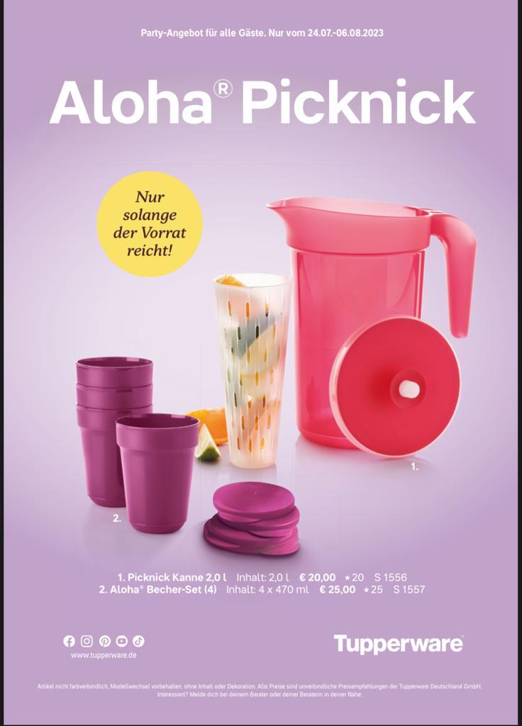 Aloha Becher mit Deckel,  2x 470ml