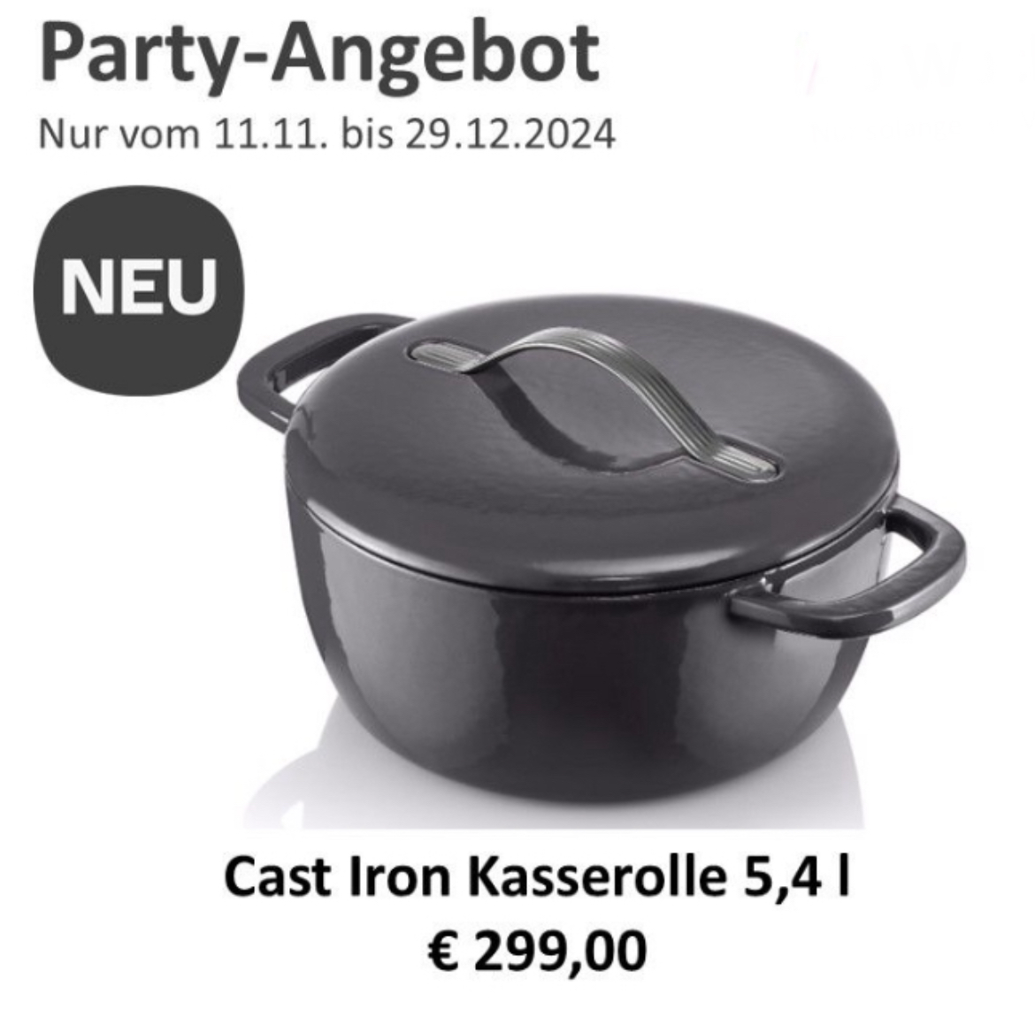 Cast Iron Kasserolle 5,4 l  - Emailliertes Gusseisen